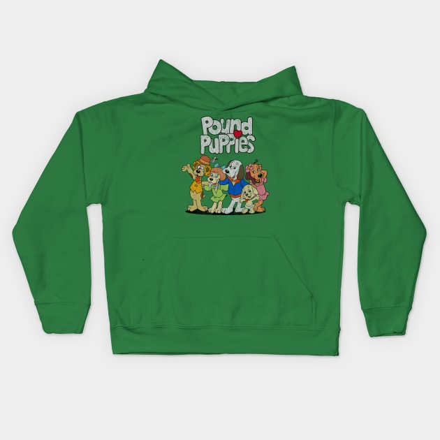 Vintage Pound Puppies Kids Hoodie by OniSide